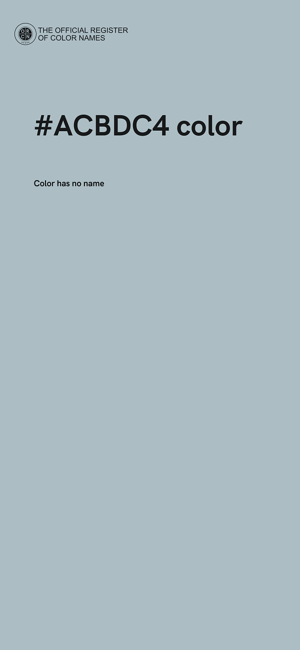 #ACBDC4 color image