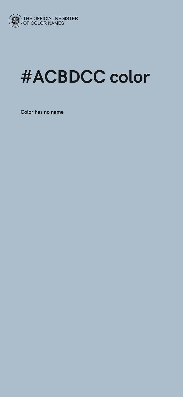 #ACBDCC color image