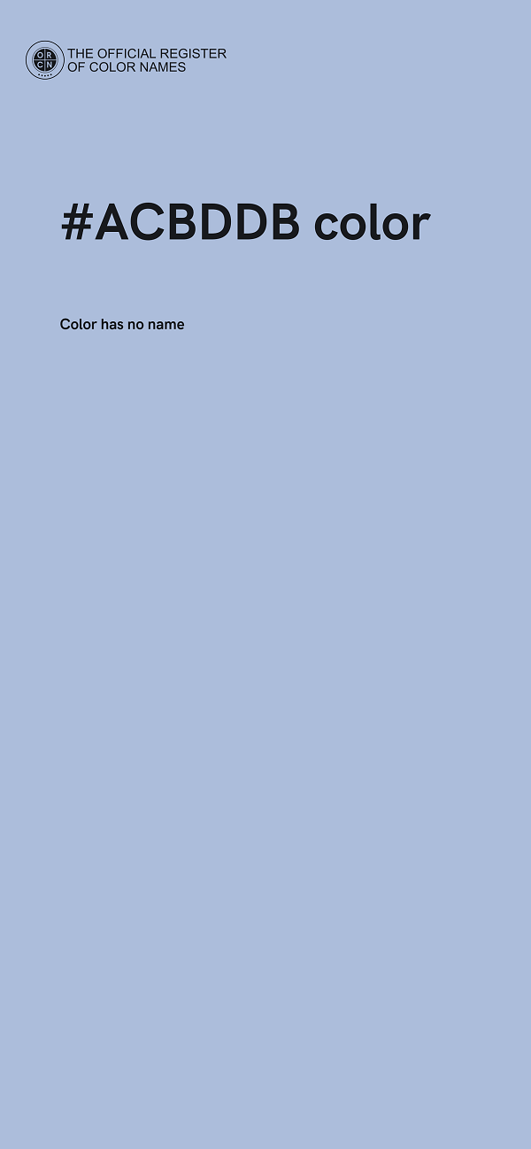 #ACBDDB color image