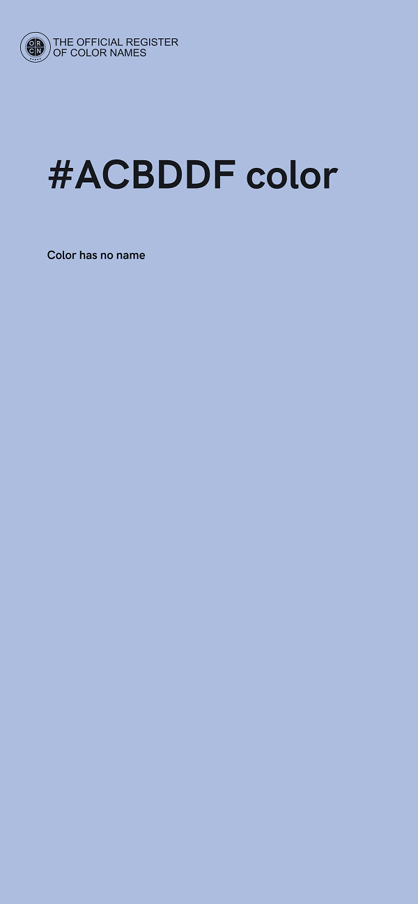 #ACBDDF color image