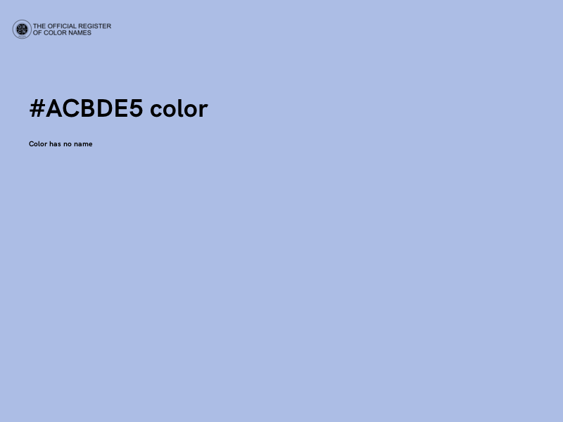 #ACBDE5 color image