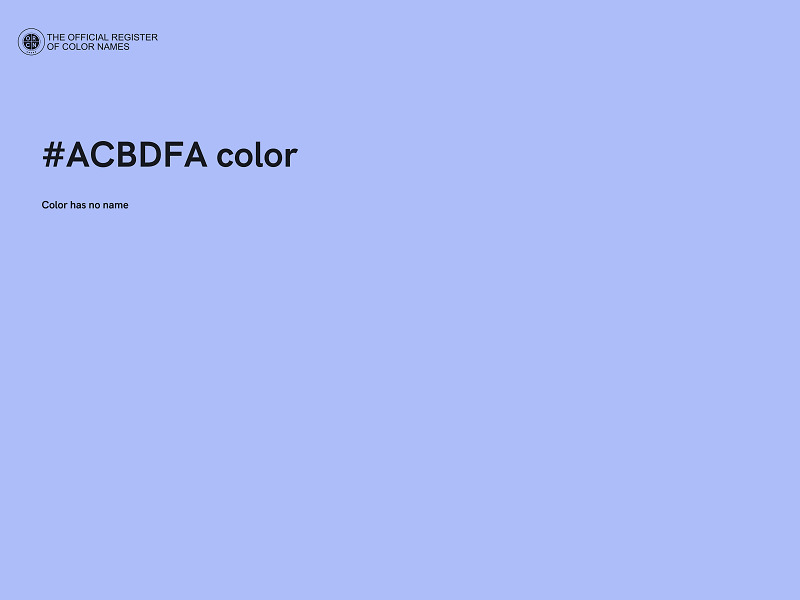 #ACBDFA color image