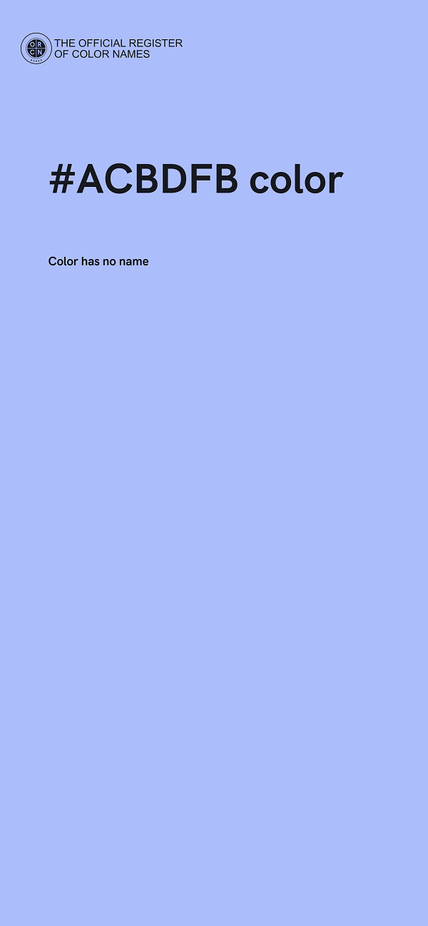 #ACBDFB color image