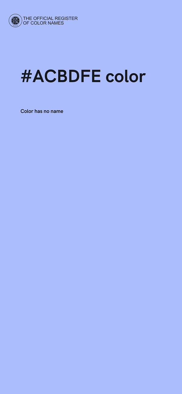 #ACBDFE color image