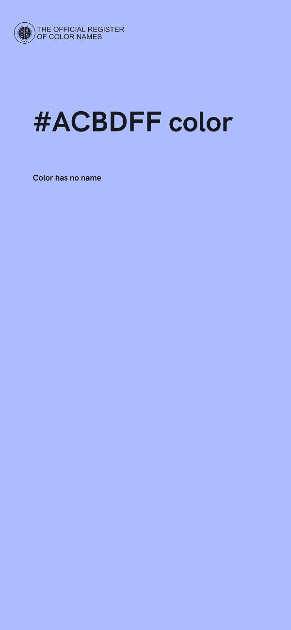 #ACBDFF color image