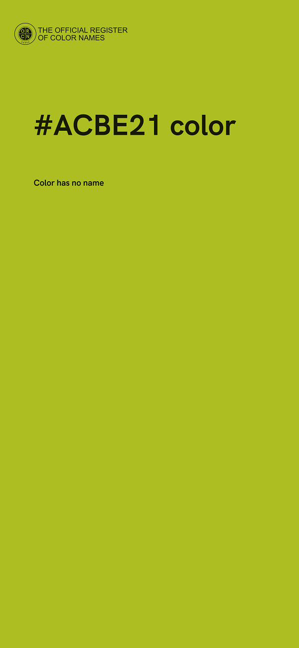 #ACBE21 color image