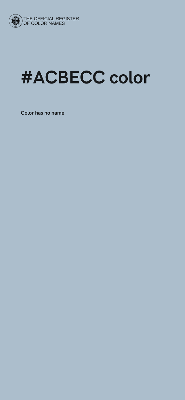 #ACBECC color image