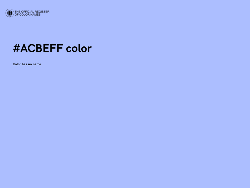 #ACBEFF color image