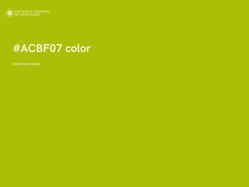 #ACBF07 color image
