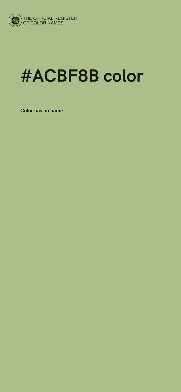 #ACBF8B color image