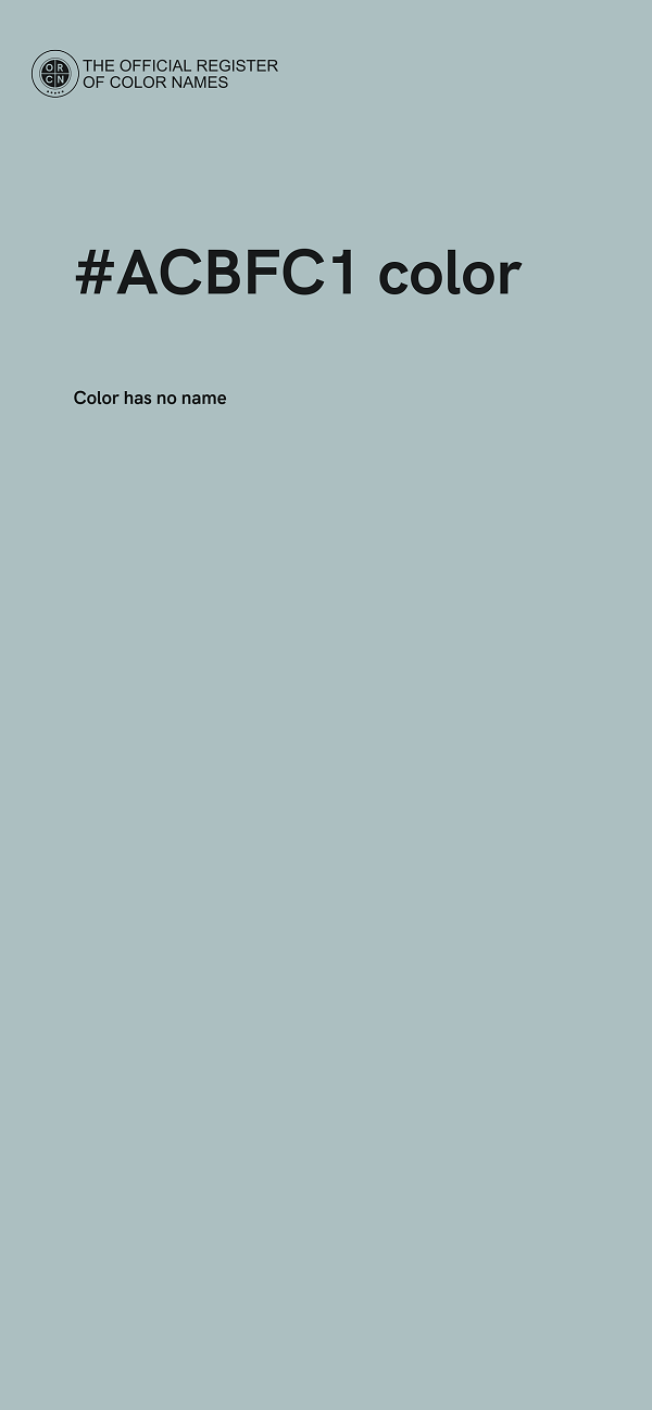 #ACBFC1 color image