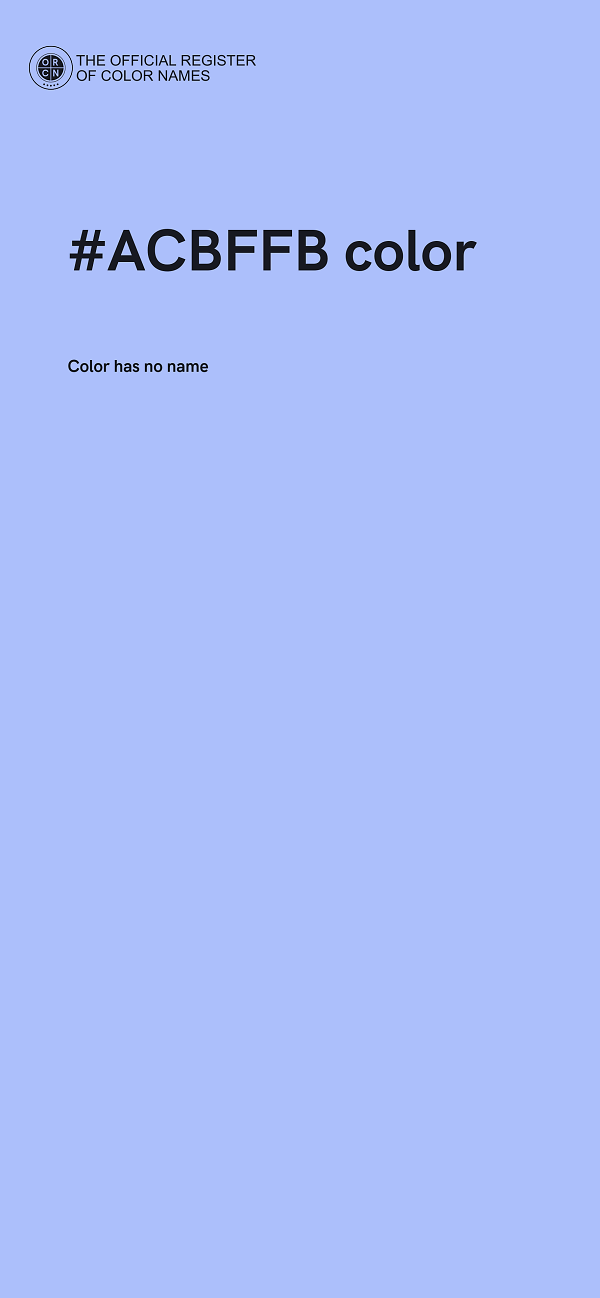 #ACBFFB color image