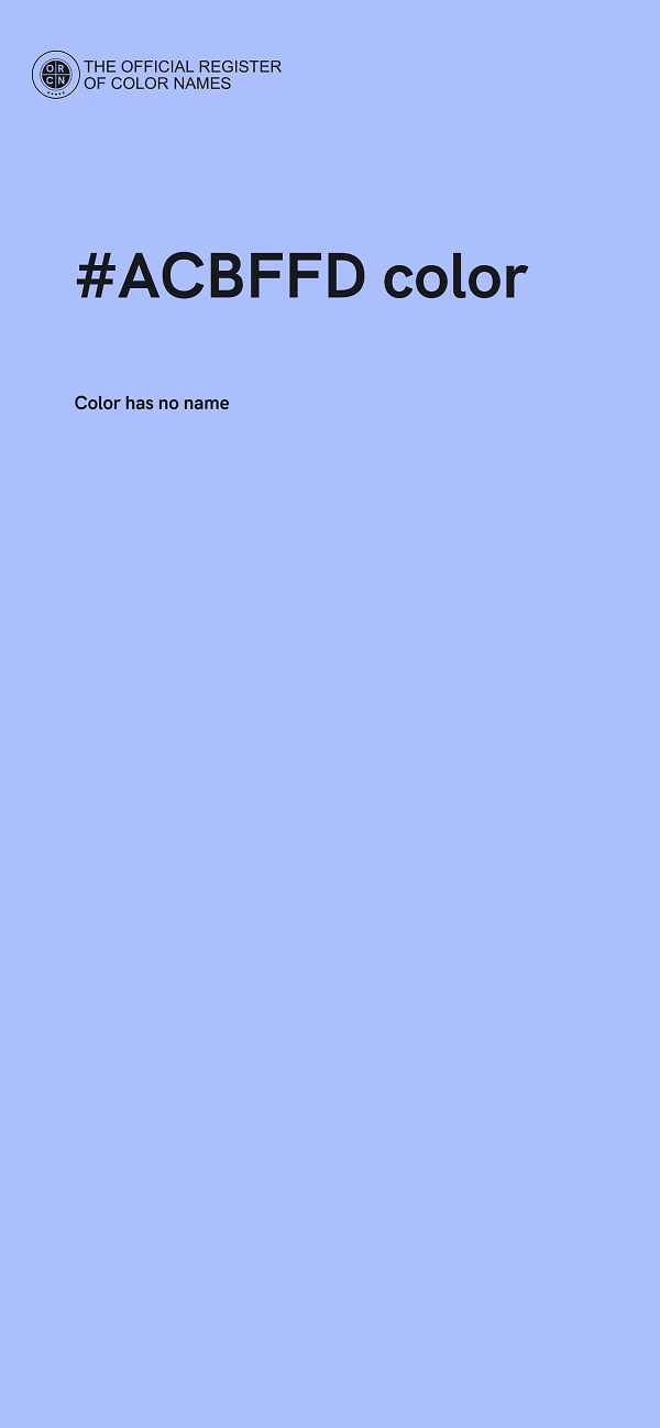 #ACBFFD color image