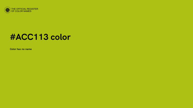 #ACC113 color image