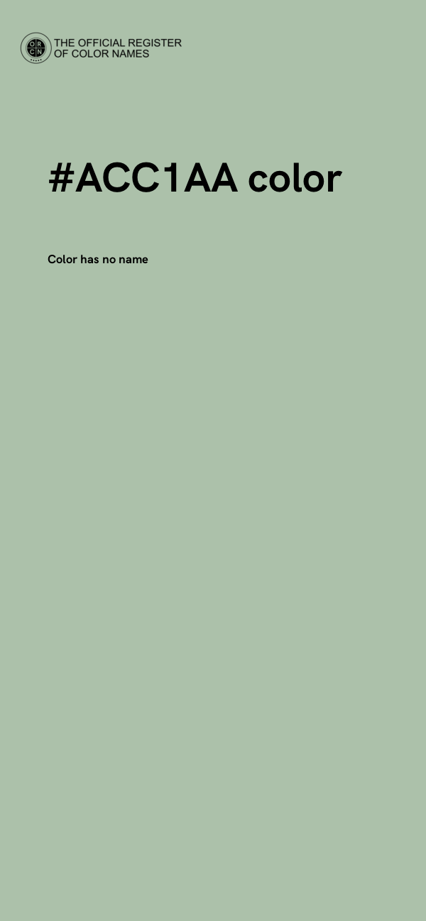 #ACC1AA color image