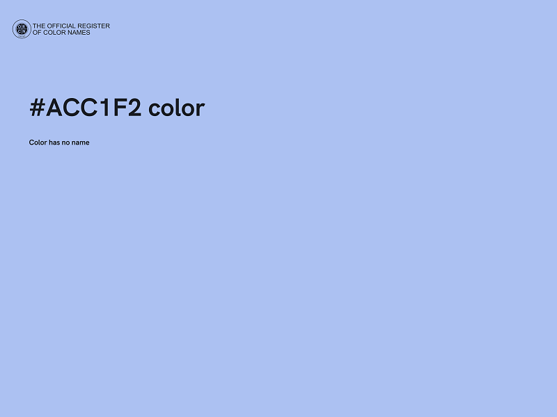 #ACC1F2 color image