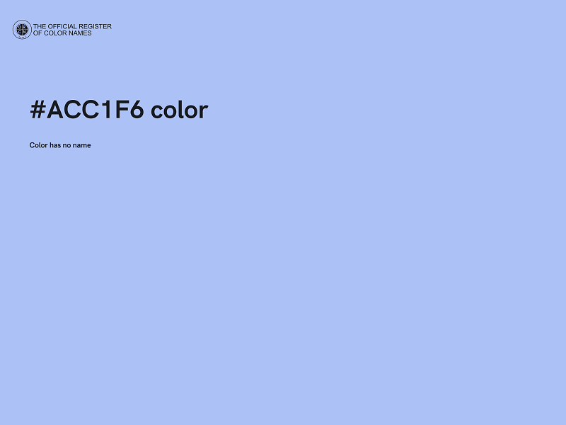 #ACC1F6 color image