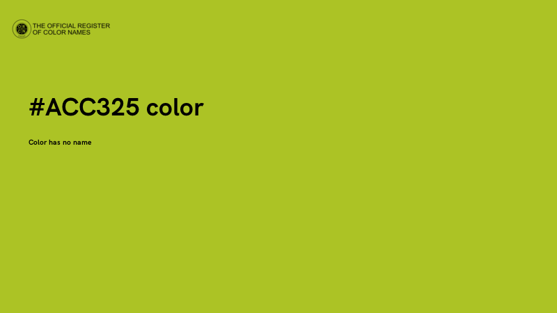 #ACC325 color image