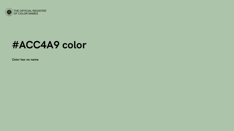#ACC4A9 color image