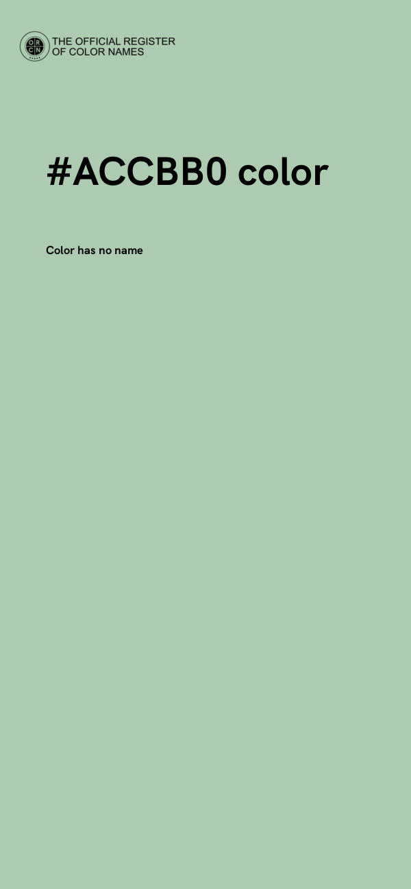 #ACCBB0 color image