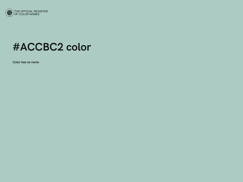 #ACCBC2 color image