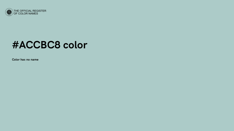 #ACCBC8 color image