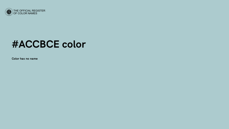 #ACCBCE color image