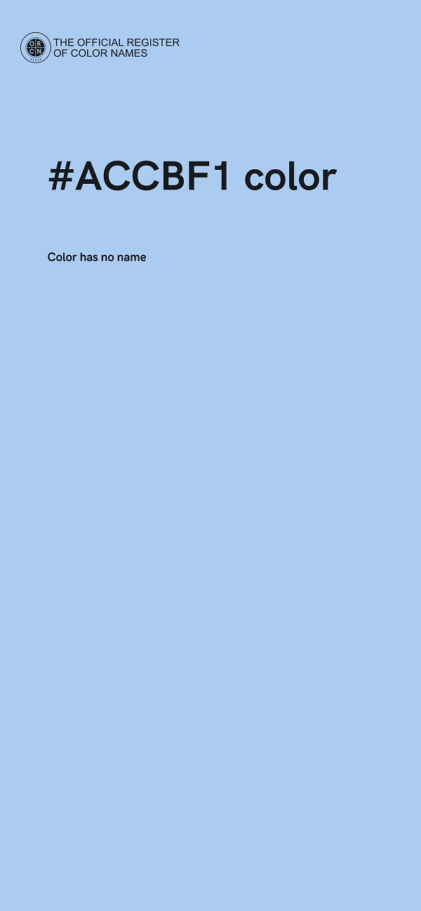 #ACCBF1 color image