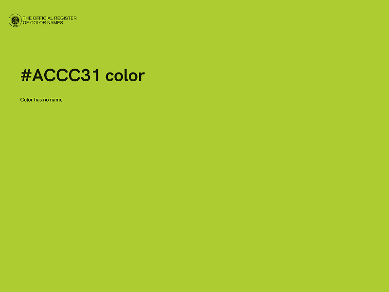 #ACCC31 color image