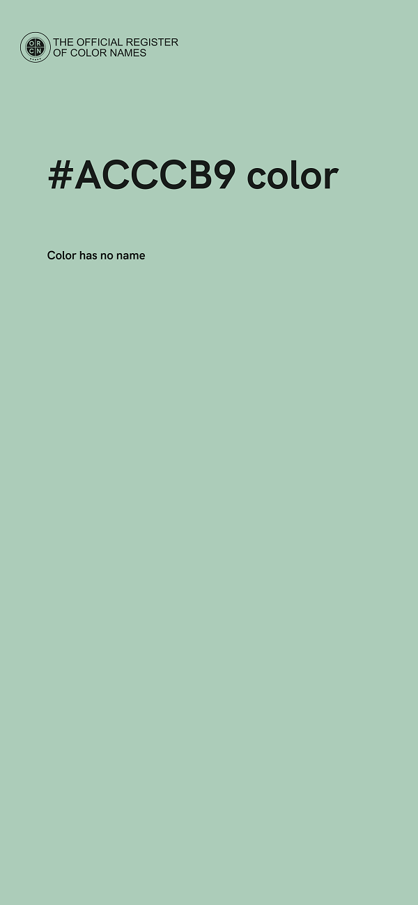 #ACCCB9 color image