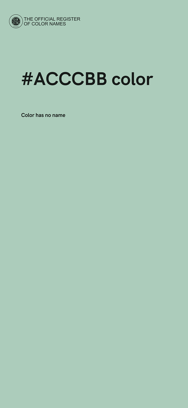 #ACCCBB color image