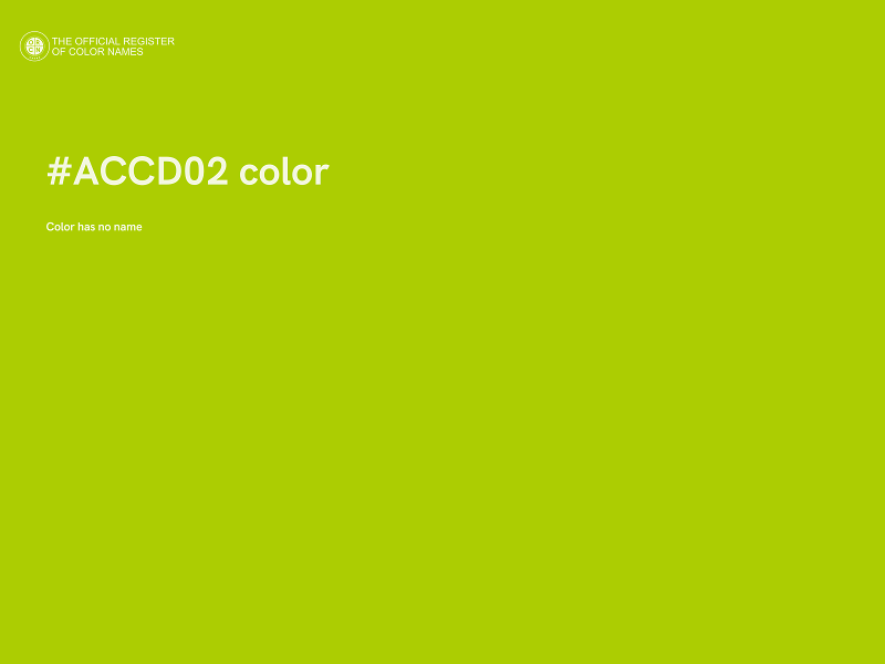 #ACCD02 color image