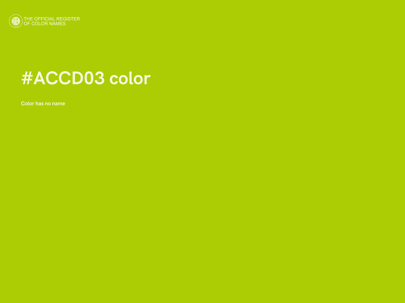 #ACCD03 color image