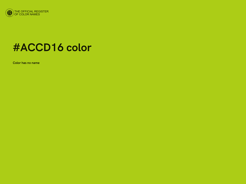 #ACCD16 color image