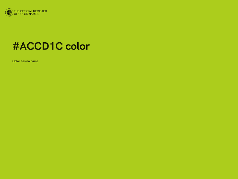 #ACCD1C color image