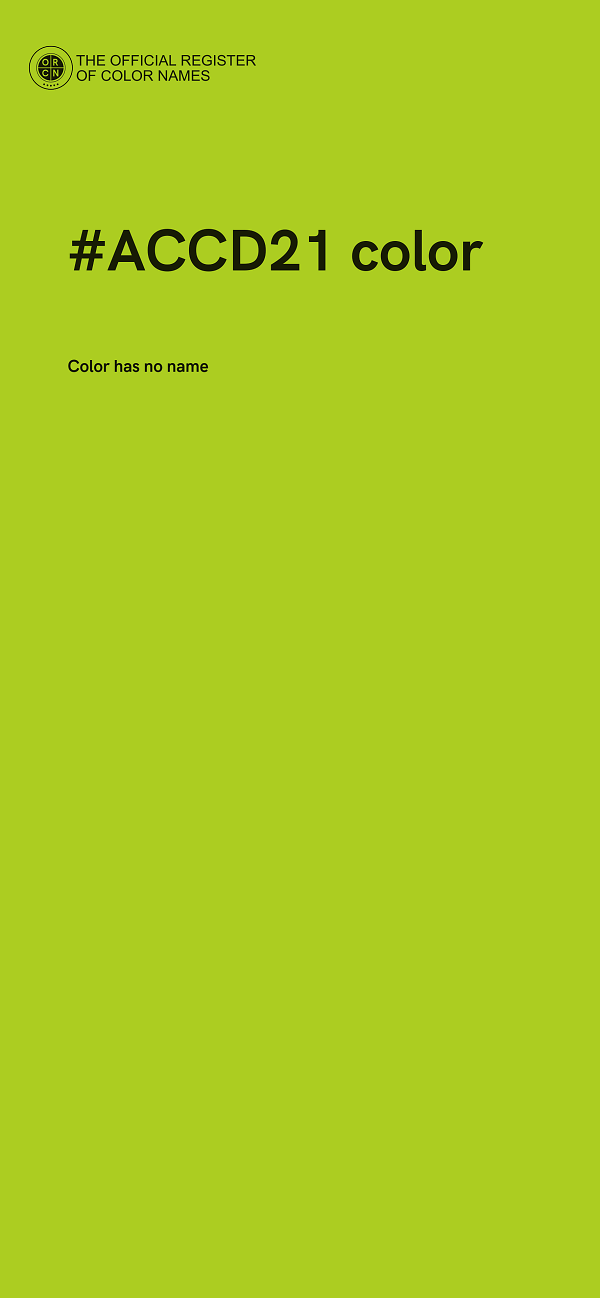#ACCD21 color image