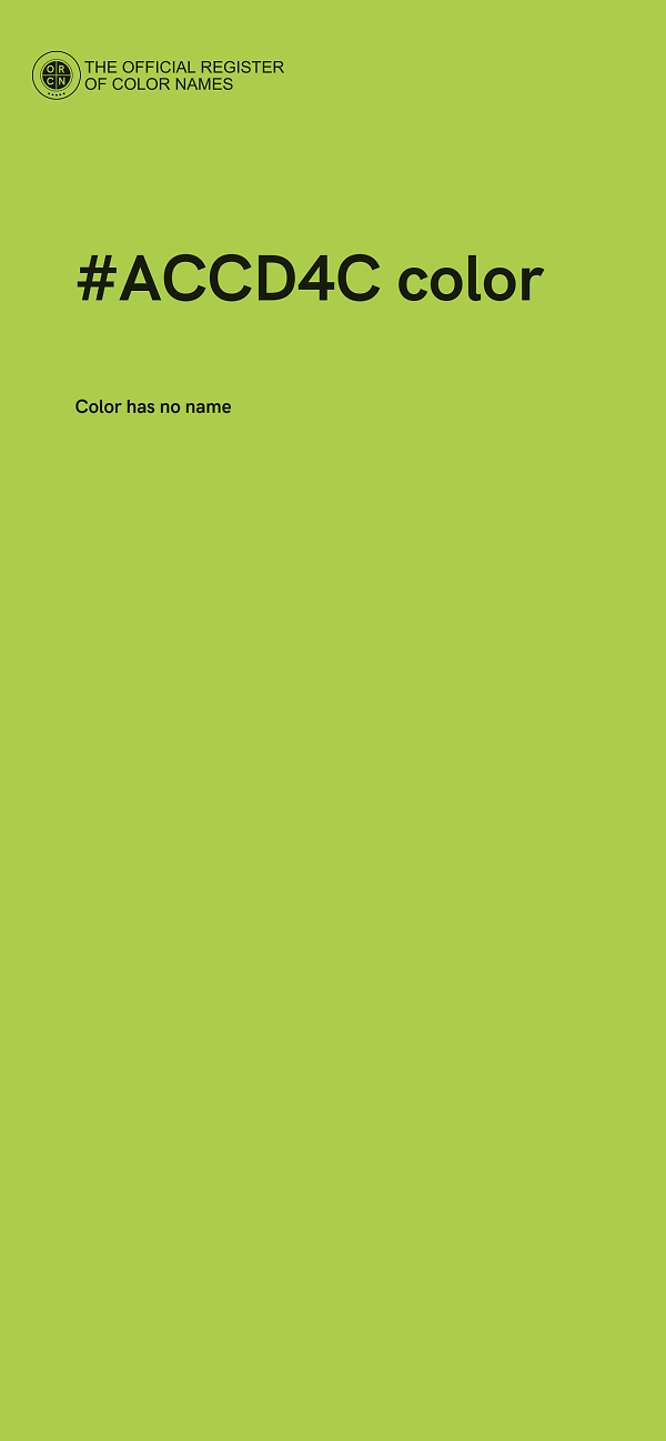#ACCD4C color image