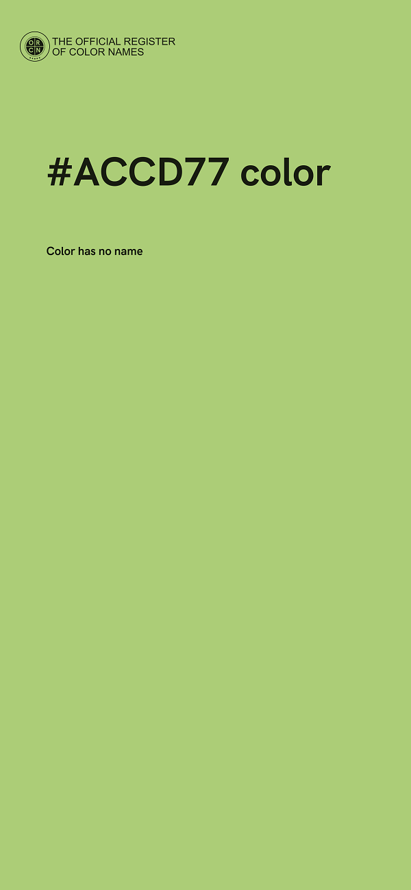 #ACCD77 color image