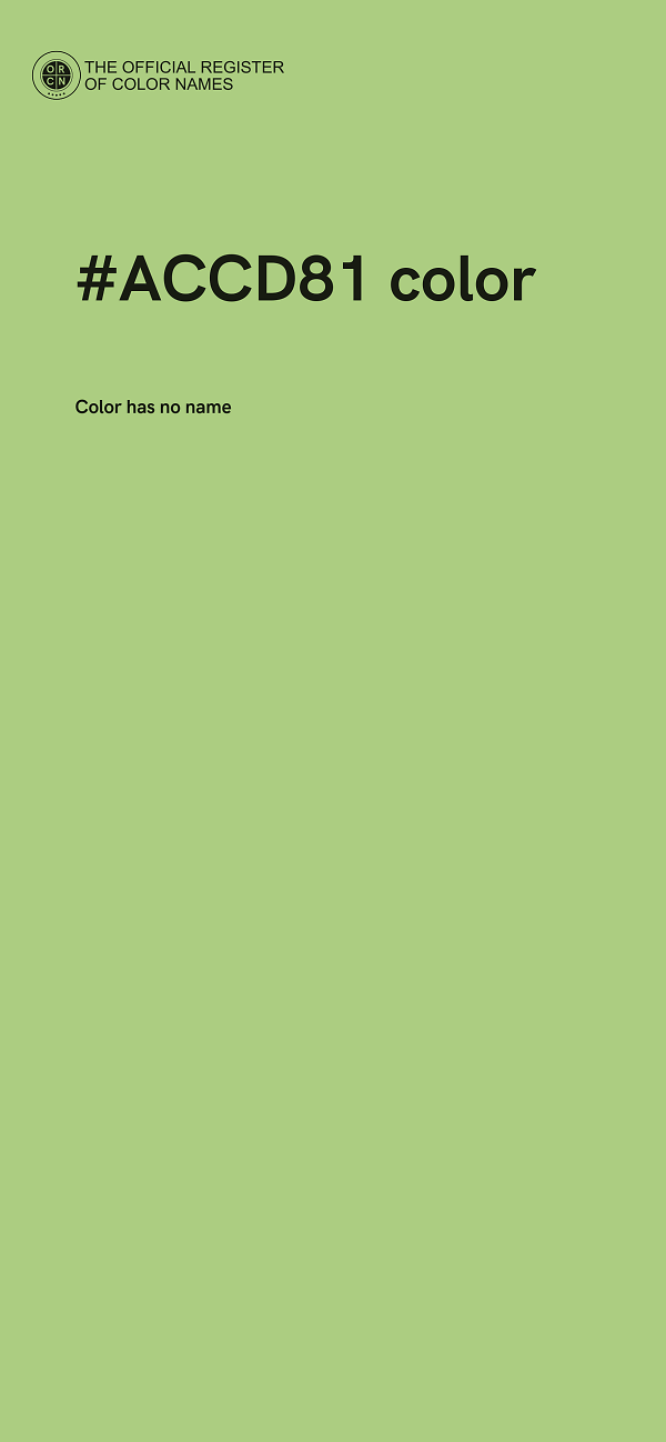 #ACCD81 color image