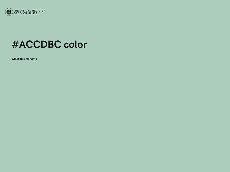 #ACCDBC color image