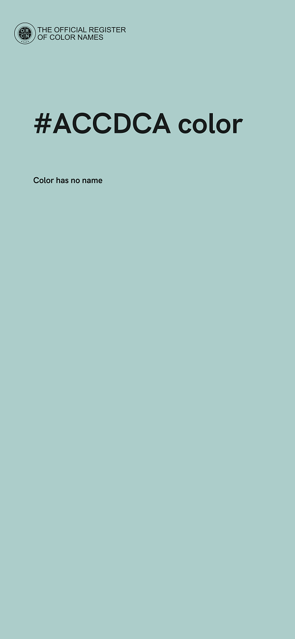 #ACCDCA color image