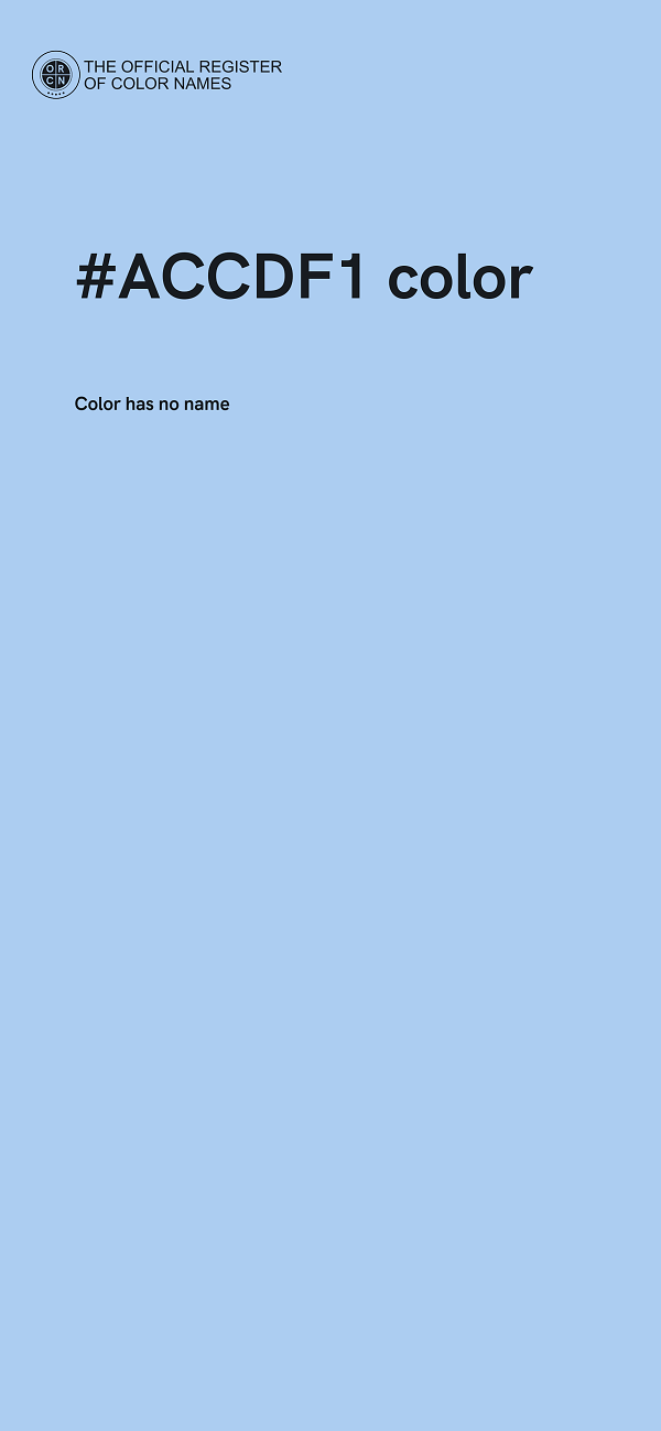 #ACCDF1 color image