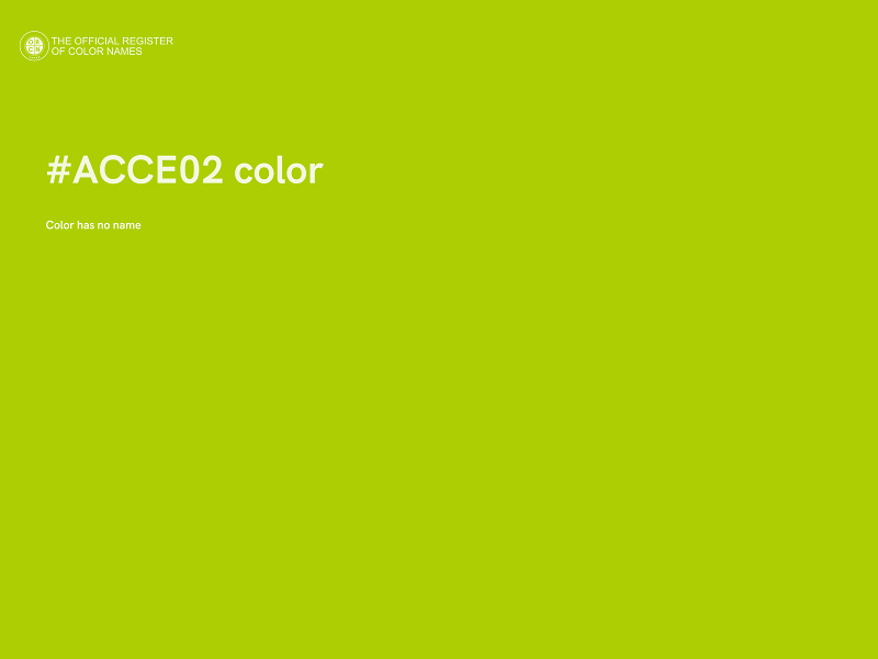 #ACCE02 color image