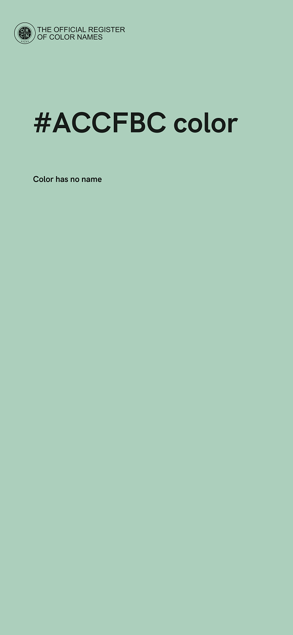 #ACCFBC color image
