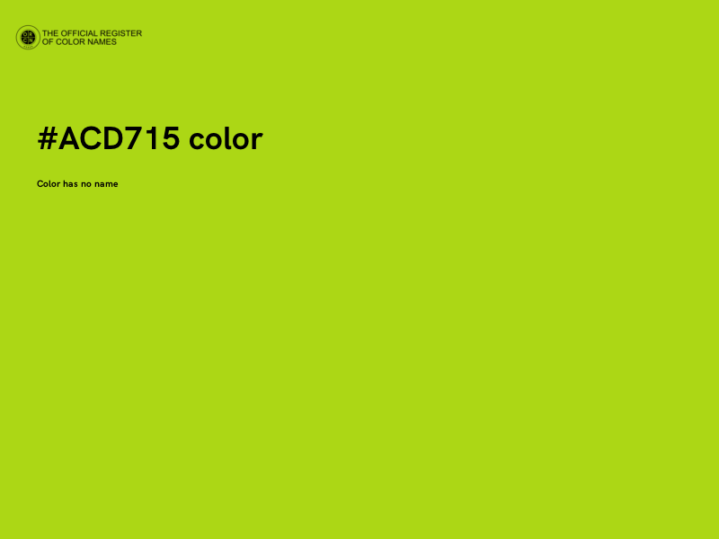 #ACD715 color image