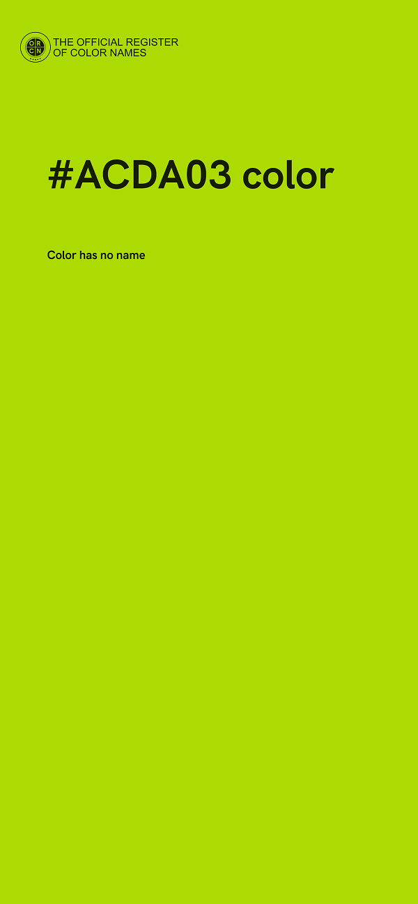 #ACDA03 color image