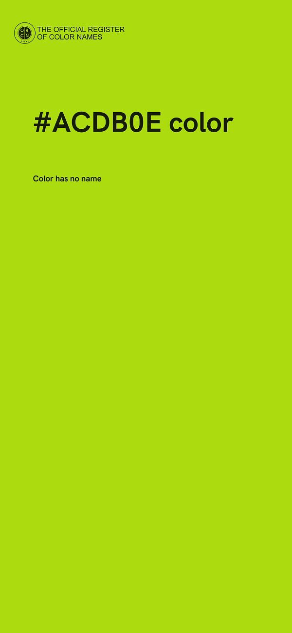 #ACDB0E color image