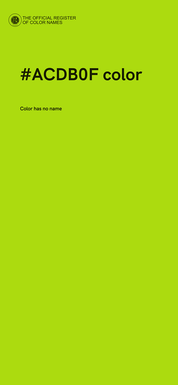 #ACDB0F color image