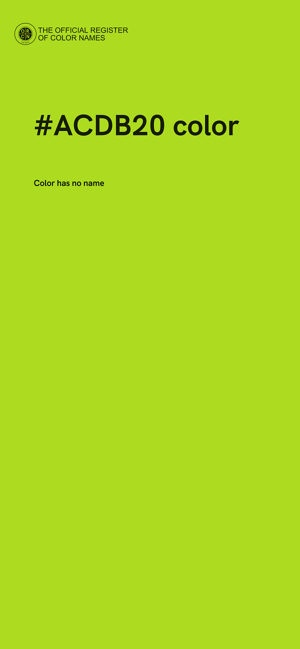 #ACDB20 color image