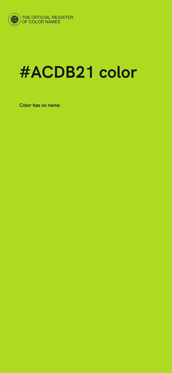 #ACDB21 color image
